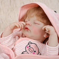 Lifelike Reborn Baby Doll, 22 Inches 55 cm Vinyl Newborn Doll with Removable Dress, Realistic Baby Doll with Magnetic Pacifier for Gifts,Name Melanie