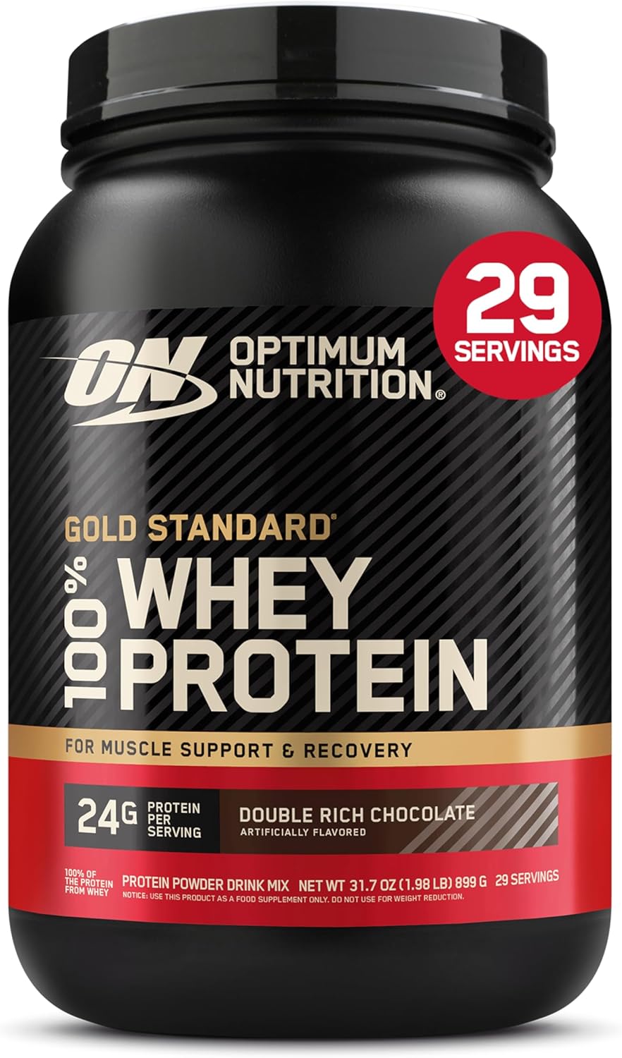 Optimum Nutrition Gold Standard Whey Protein, Double Rich Chocolate, 2 LB