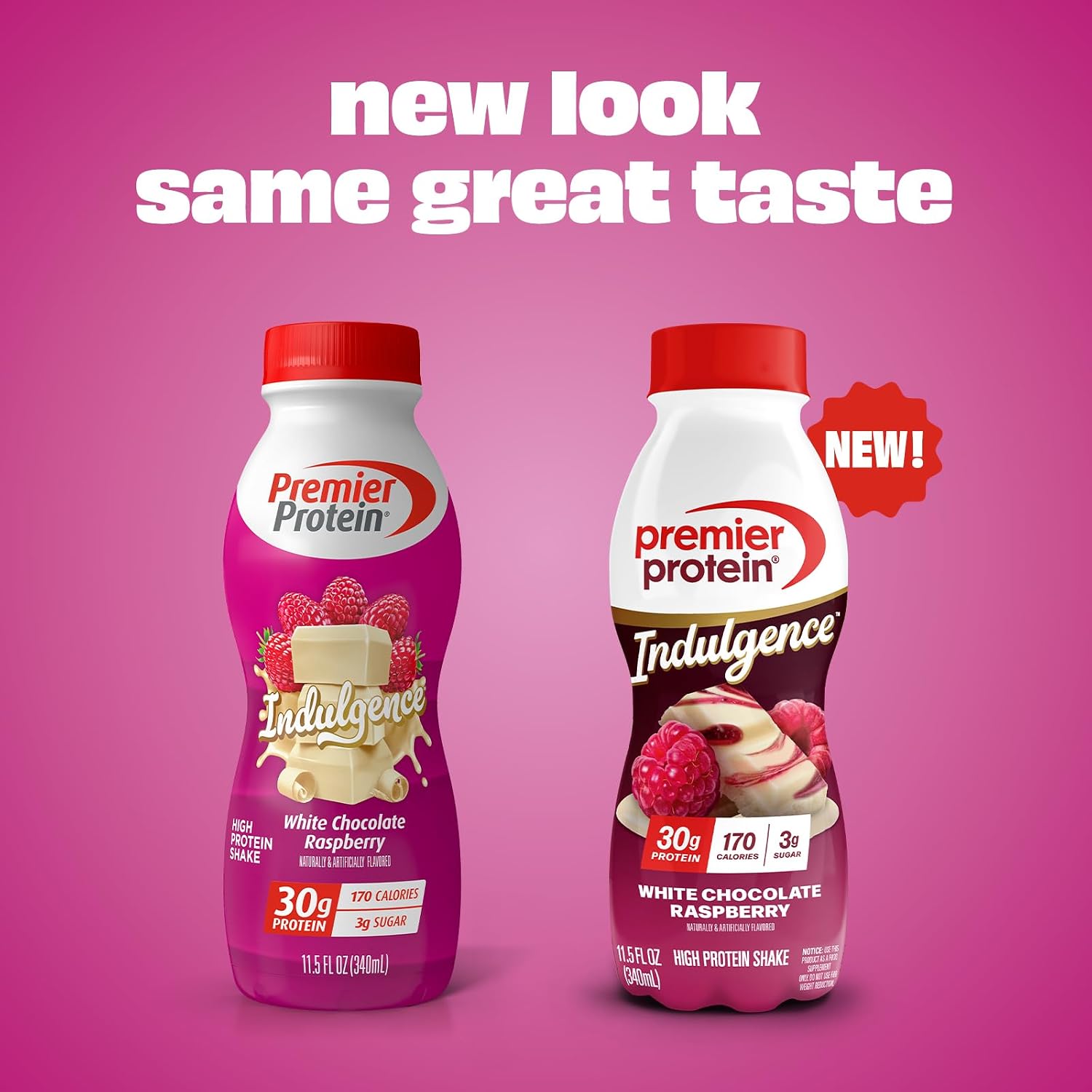 Premier Protein INDULGENCE 30g Shake, White Chocolate Raspberry, 12 Pack
