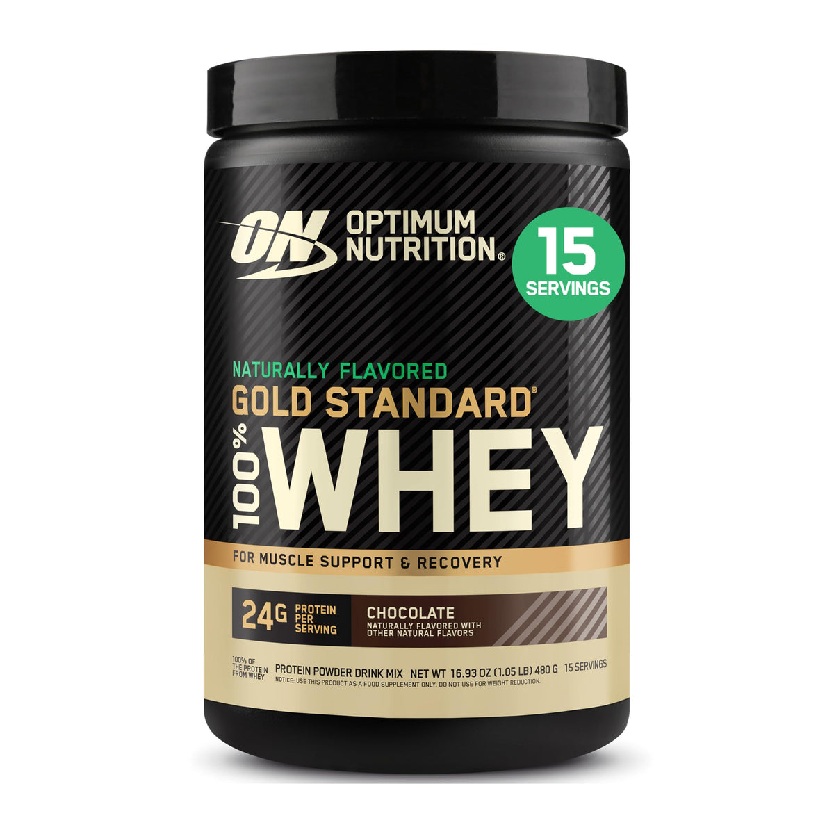 Optimum Nutrition Gold Standard Whey Protein, Double Rich Chocolate, 2 LB