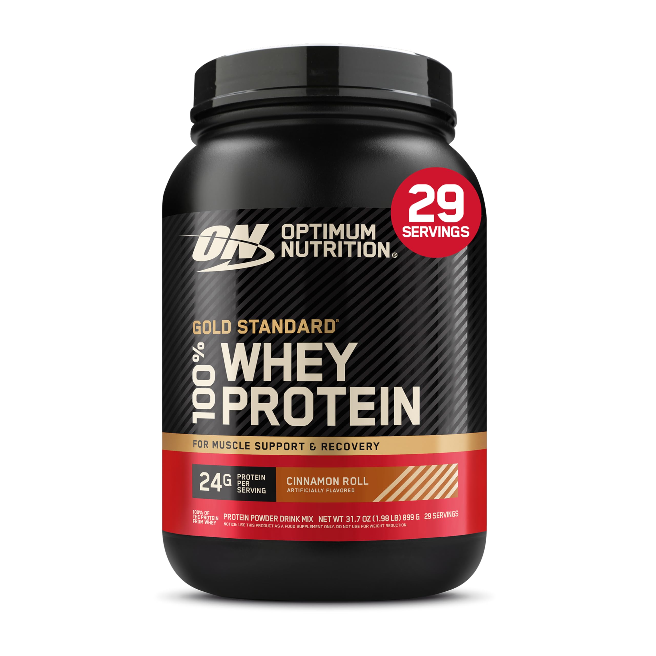 Optimum Nutrition Gold Standard Whey Protein, Double Rich Chocolate, 2 LB