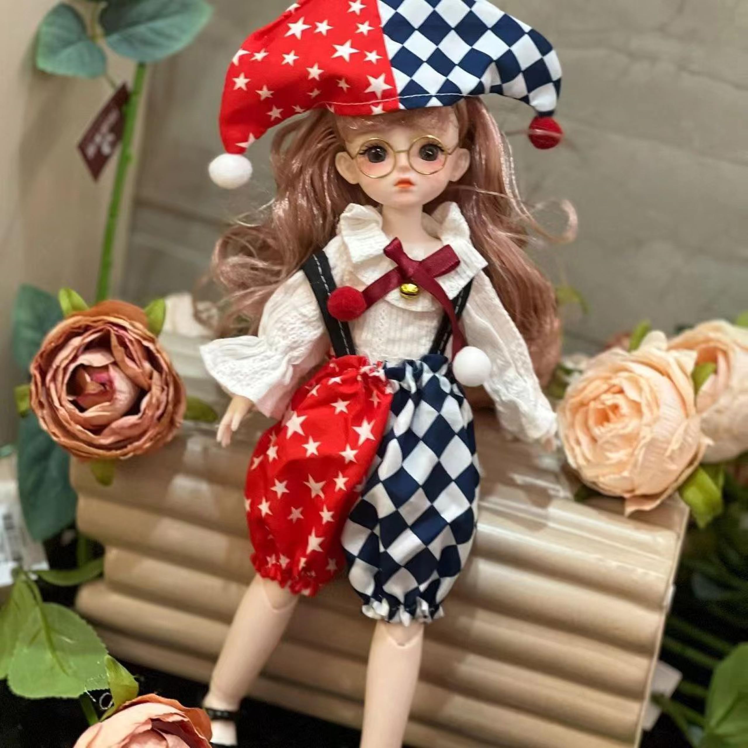 1/6 BJD Ball Jointed Blythe Smart Doll With Clothes - Anime Myou Kawaii Dolls (Black)