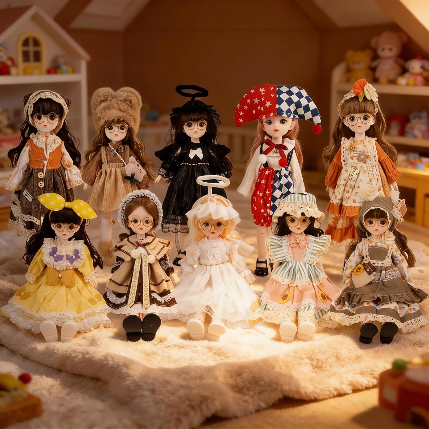 1/6 BJD Ball Jointed Blythe Smart Doll With Clothes - Anime Kawaii Myou Doll (Zongcha)