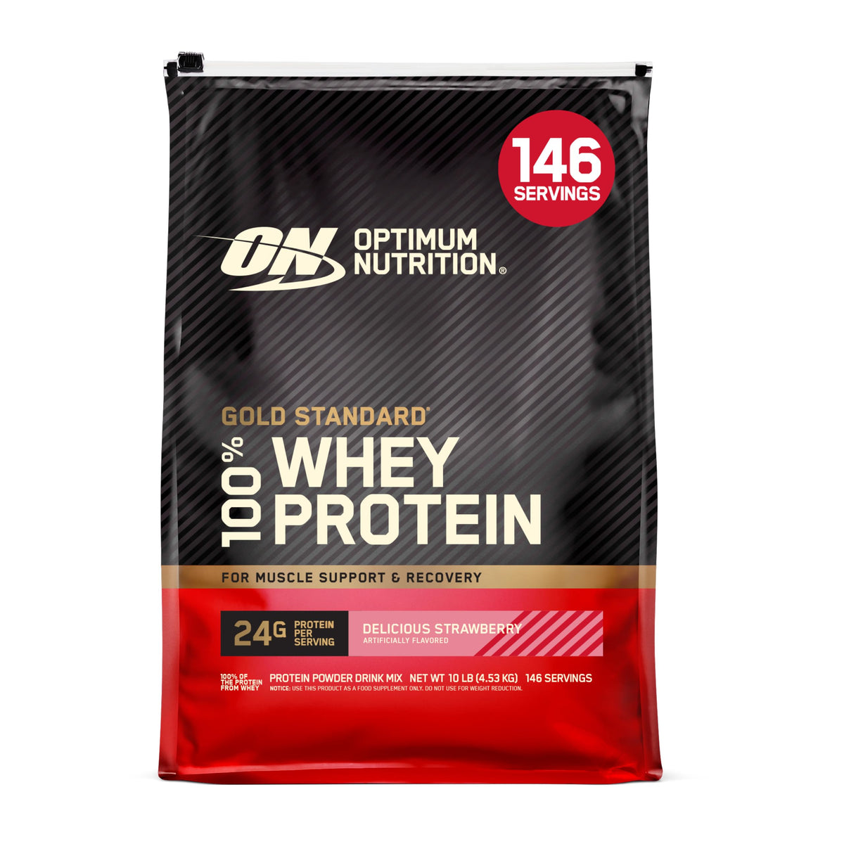 Optimum Nutrition Gold Standard Whey Protein, Double Rich Chocolate, 2 LB