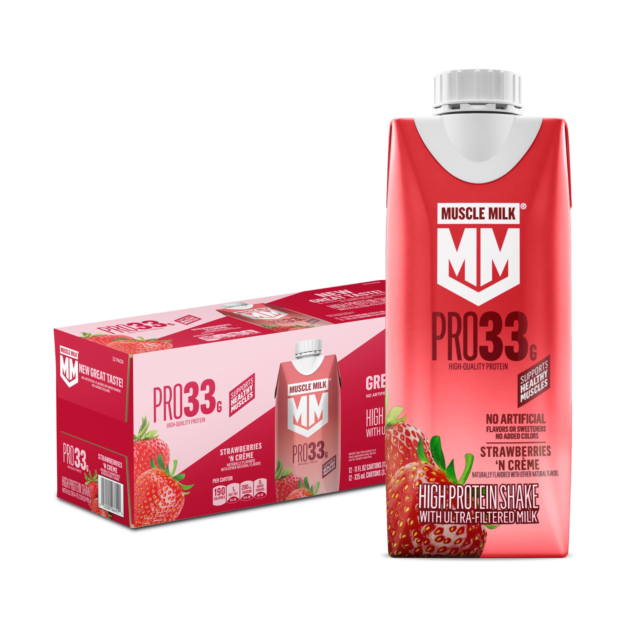 Muscle Milk Pro Liquid High Protein Shake, Chocolate, 11 Fl Oz (Pack of 12)