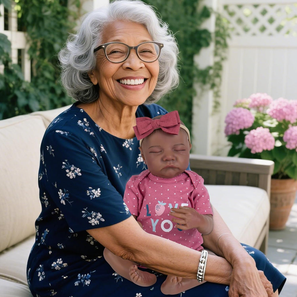 Milidool Reborn Baby Dolls Black Girl - 18-inch Realistic Baby Dolls, Lifelike Soft Vinyl Black American Doll, Nice Gift for Kids, Pre-Parents, Grand-Parents, Doll Collectors