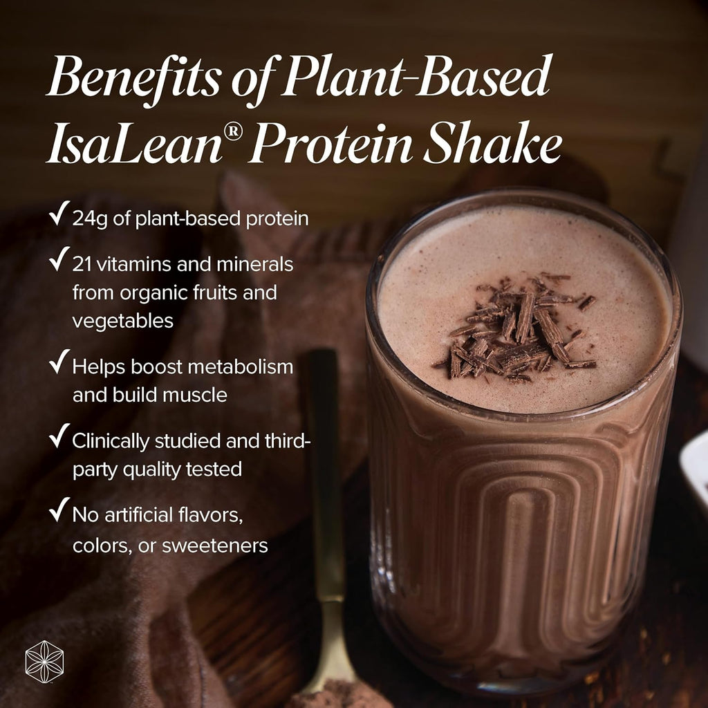 Isagenix IsaLean, 24g Plant-Based Protein, Rich Chocolate, 27.2 oz