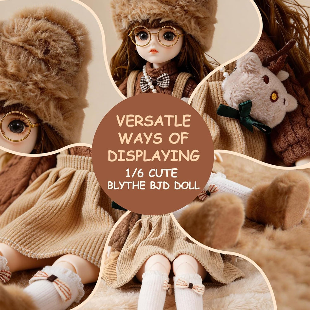 1/6 BJD Ball Jointed Blythe Smart Doll With Clothes - Anime Kawaii Myou Doll (Zongcha)