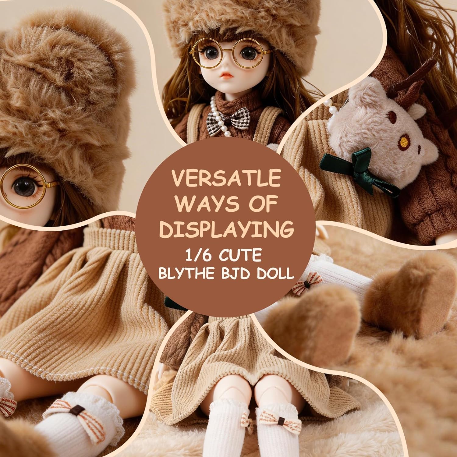1/6 BJD Ball Jointed Blythe Smart Doll With Clothes - Anime Kawaii Myou Doll (Zongcha)