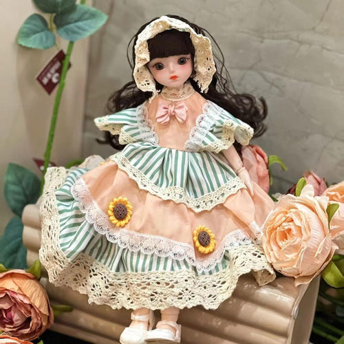 1/6 BJD Ball Jointed Blythe Smart Doll With Clothes - Anime Myou Kawaii Dolls (Black)