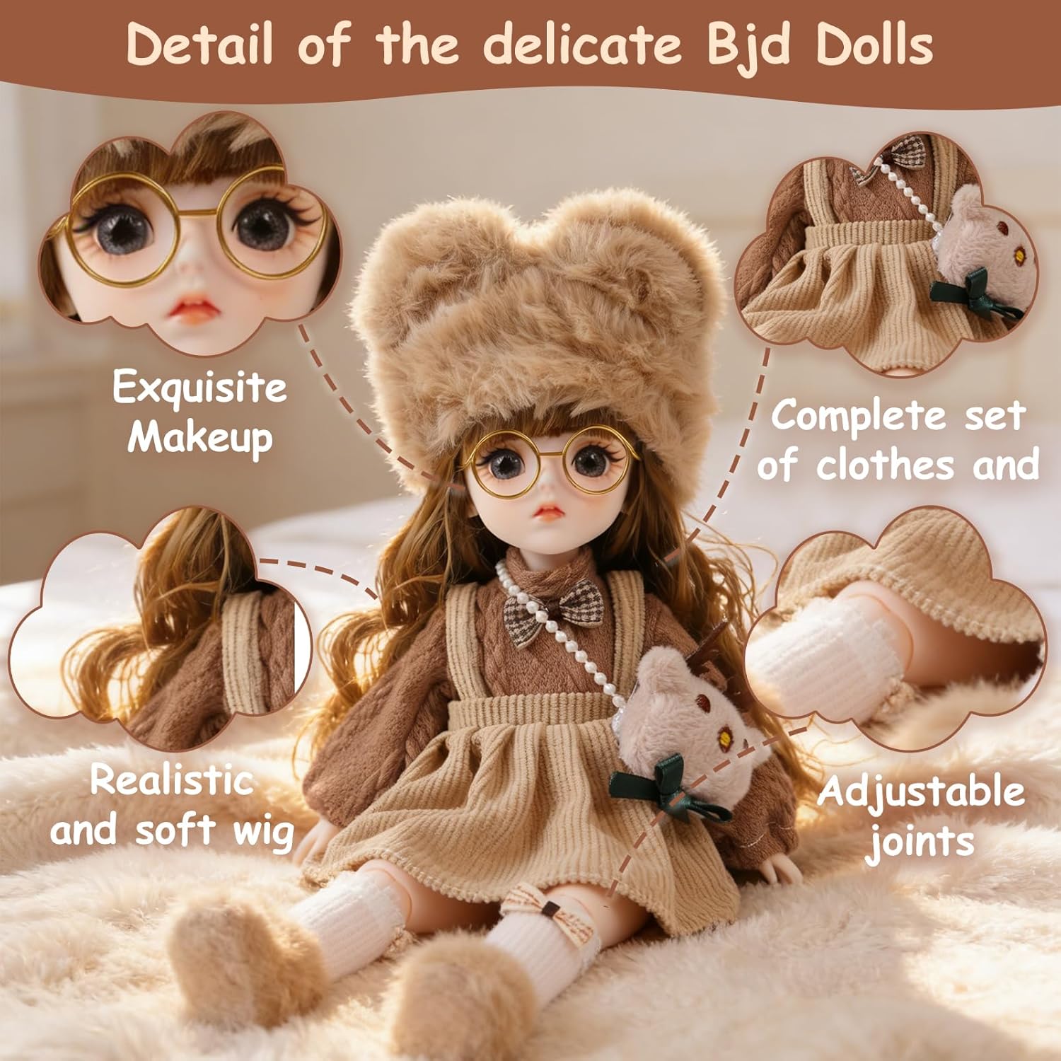 1/6 BJD Ball Jointed Blythe Smart Doll With Clothes - Anime Kawaii Myou Doll (Zongcha)