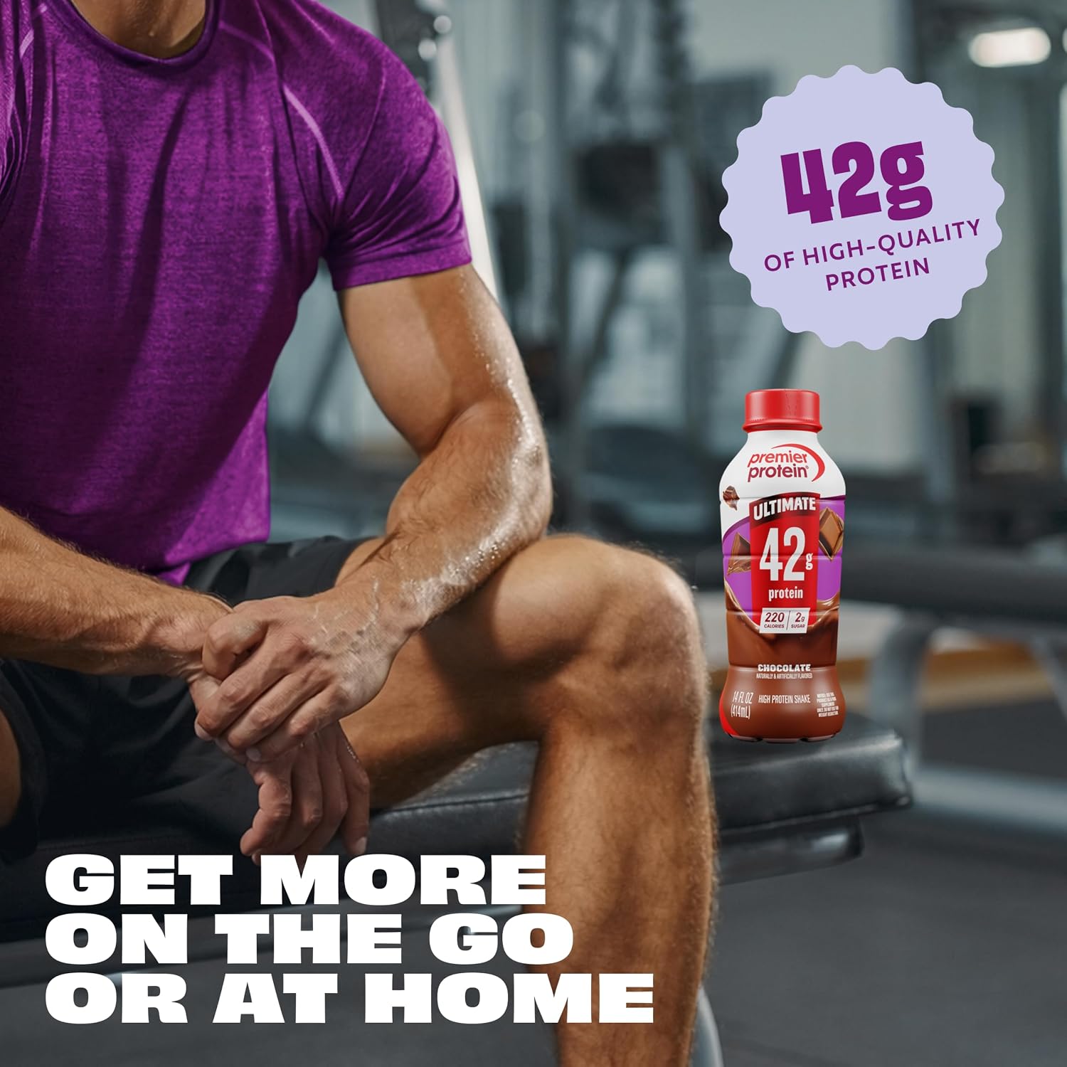 Premier Protein ULTIMATE 42g High Protein Shake, Chocolate, 12 Pack